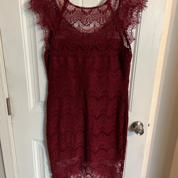 Intimately Free People Peek-A-Boo Lace
Burgundy Slip Dress - Picture 2 of 5